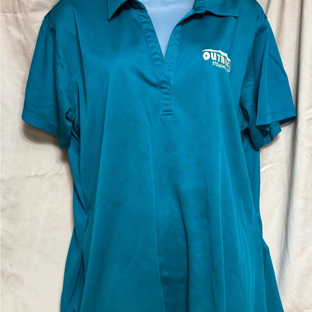 Port Authority Women's Teal Button Down Shirt